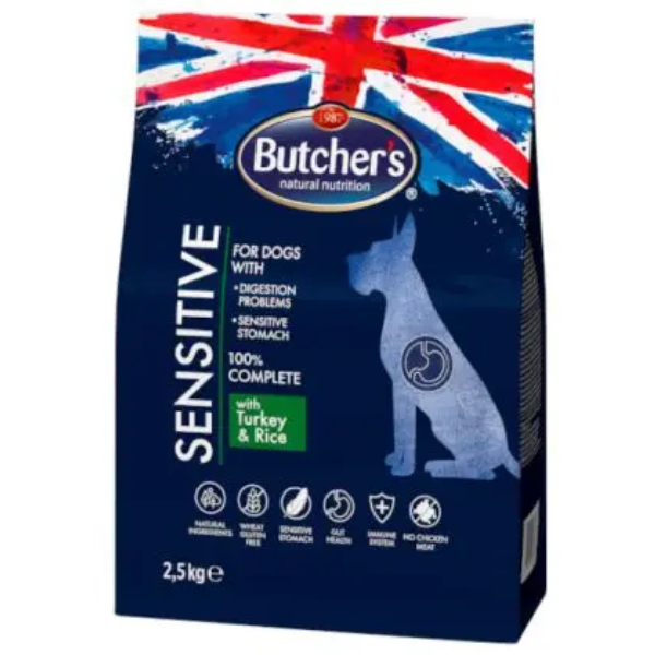 BUTCHER'S SENSITIVE TURKEY AND RICE 5KG