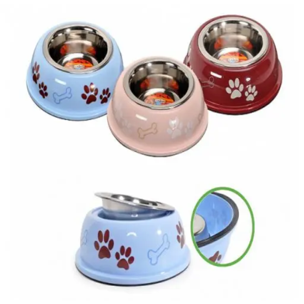 COLOURED S/STEEL BOWL 18 CM 950 ML