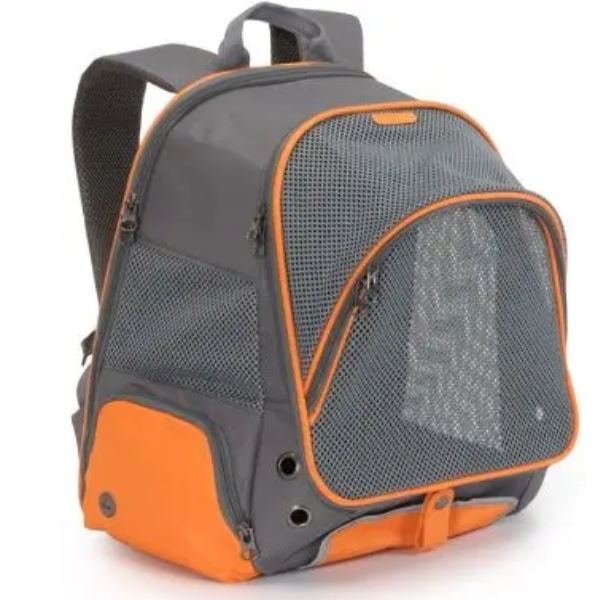 BACKPACK GREY/ORANGE 34X22X42CM