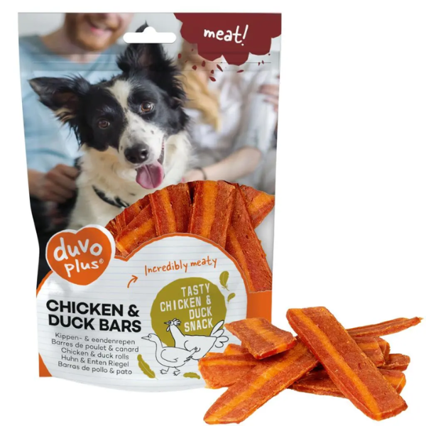 DUVO+ MEAT! CHICKEN AND DUCK BARS 100G