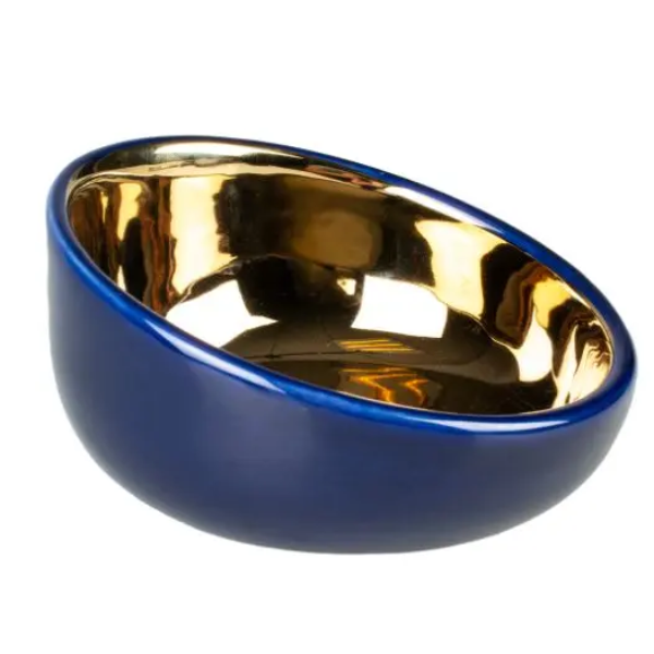 DUVO+ FEEDING BOWL STONE OBLIQ GOLD MEDS