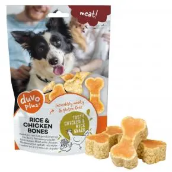 DUVO+ MEAT! RICE BONES W/CHICKEN 140G 4PC