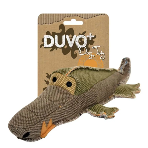 DUVO DOGTOY CANVAS CROCODILE
