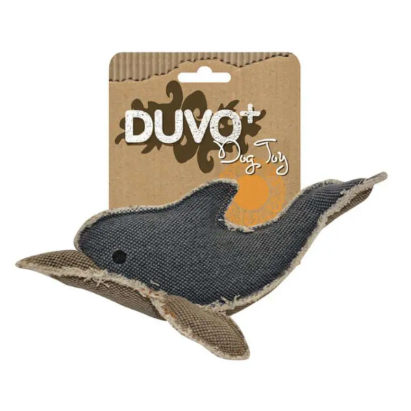DUVO DOGTOY CANVAS DOLPHIN
