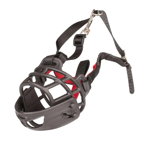 DUVO DOG MUZZLE L BLACK/RED