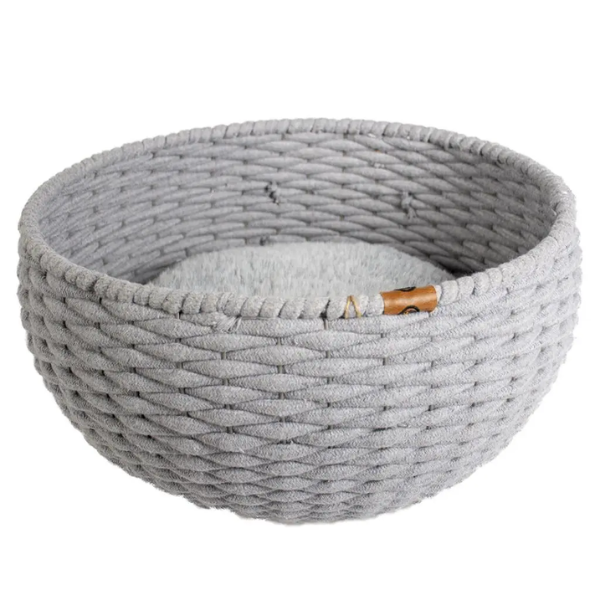 DUVO ROUND BASKET OYSTER IN COTTON ROPE