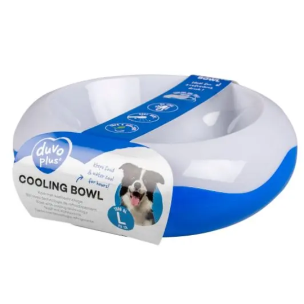 DUVO+ COOLING BOWL 500ML WHITE/BLUE