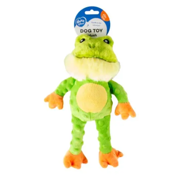 DUVO+ PLUSH FROG CRACKLE GREEN