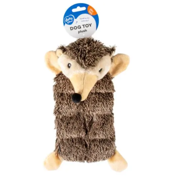 DUVO+ PLUSH HEDGEHOG MEGA SQUEAKY BROWN