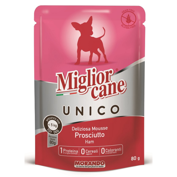 MC UNICO TOY DOG HAM MOUSSE 80G