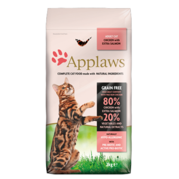 APPLAWS CAT DRY CKN&SLM 400Gr