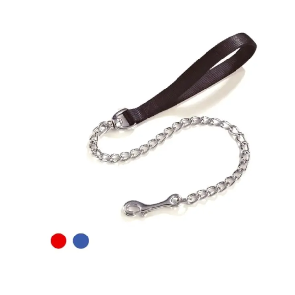 RED HANDLE W/CHROME CHAIN 4X60 BLACK