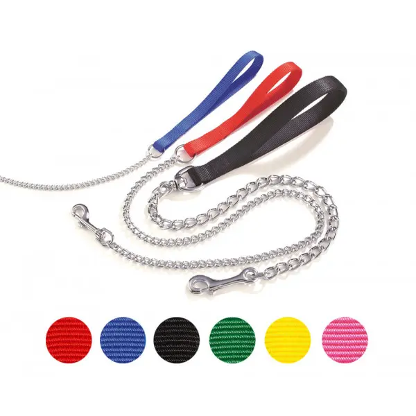 BLUE HANDLE W/CHROME CHAIN 4X60