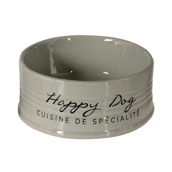 FEEDING BOWL STONE HAPP DOG 10.5CM