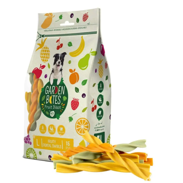 GARDEN BITES FRUITY DENT SWIRLS 16CM 15P