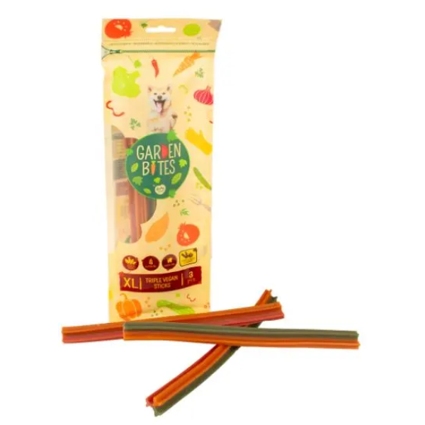 GARDEN BITES TRIPLE VEGAN STICKS XL 25CM