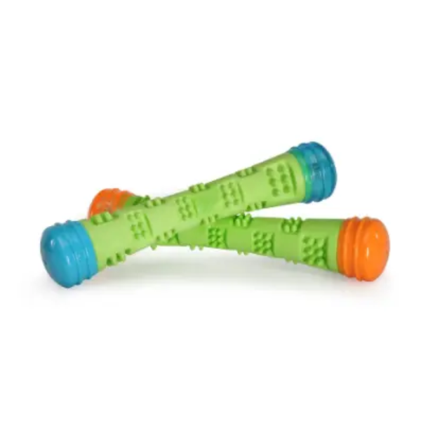 GEOMETRIC DOG STICK W/LED AND SQUEAK