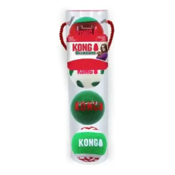 KONG HOLIDAY OCCASIONS BALLS M X4PCS