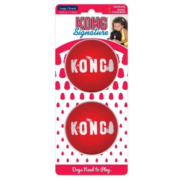 KONG SIGNATURE BALLS LARGE X 2PCS