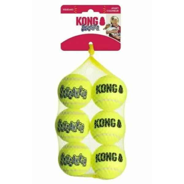 KONG SQUEAKAIR BALLS 6PC MEDIUM
