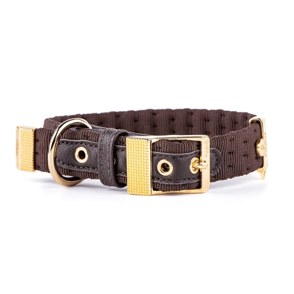 MILANO 37-50CM NYLON COLLAR GOLD PLATED 24K