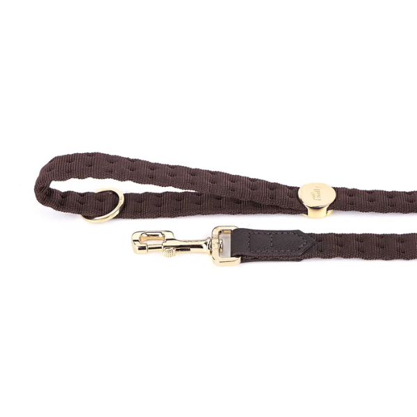MILANO NYLON LEASH M 110 CM GOLD PLATED.