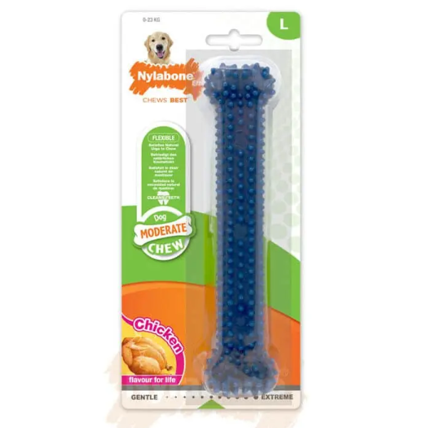 NYLABONE DENTAL CHEW BONE CHICKEN LARGE