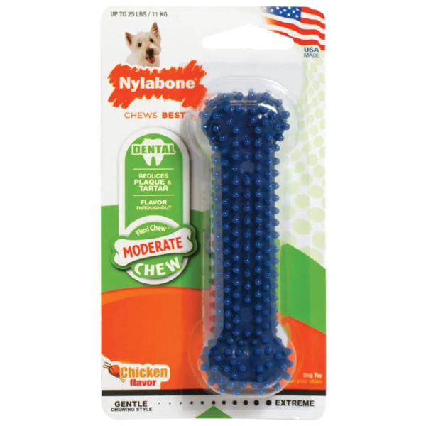 NYLABONE DENTAL CHEW BONE CHICKEN SMALL
