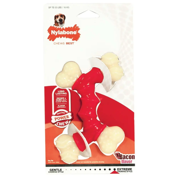 NYLABONE DOUBLE BONE BACON MEDIUM