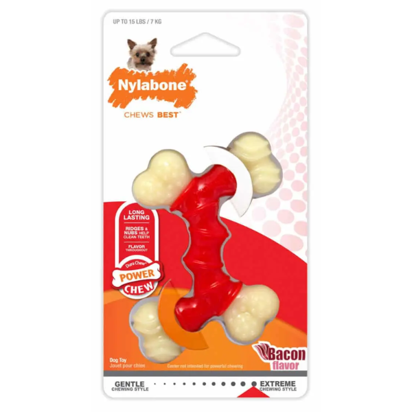 NYLABONE DOUBLE BONE BACON X-SMALL