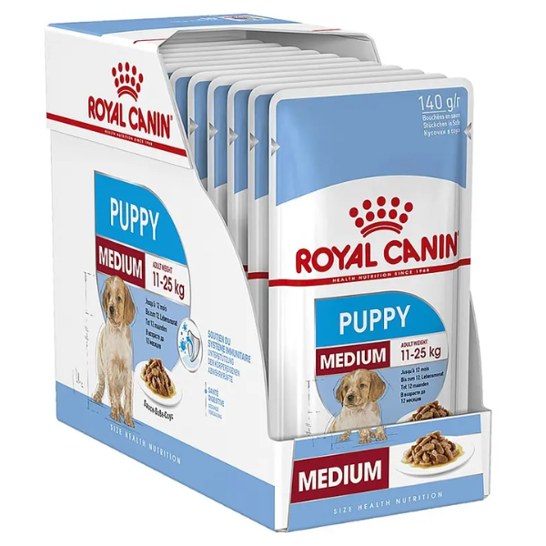 ROYAL CANIN MEDIUM PUPPY GRAVY (10x140G)