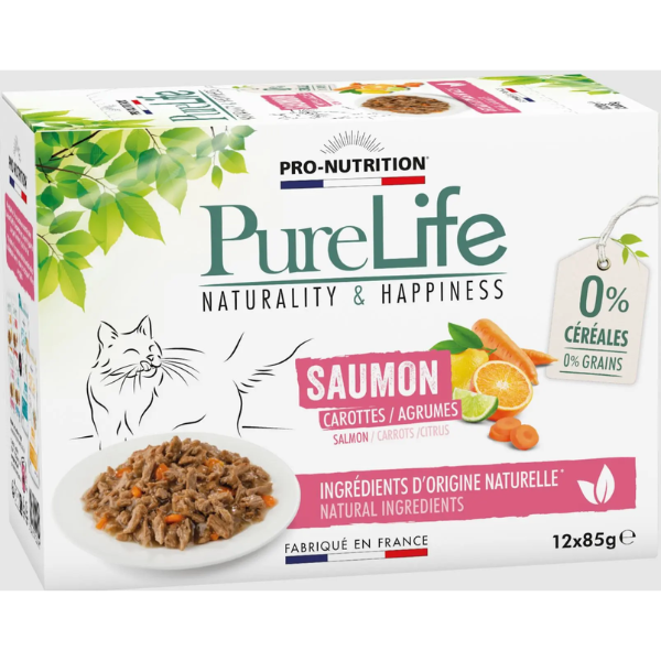 PURELIFE WET SALMON - 12 *0.85G POUCHES