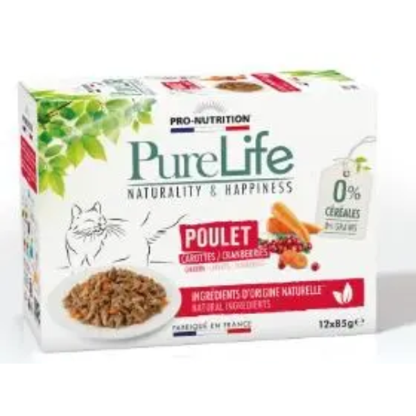 PURELIFE WET CHICKEN - 12 *0.85G POUCHES