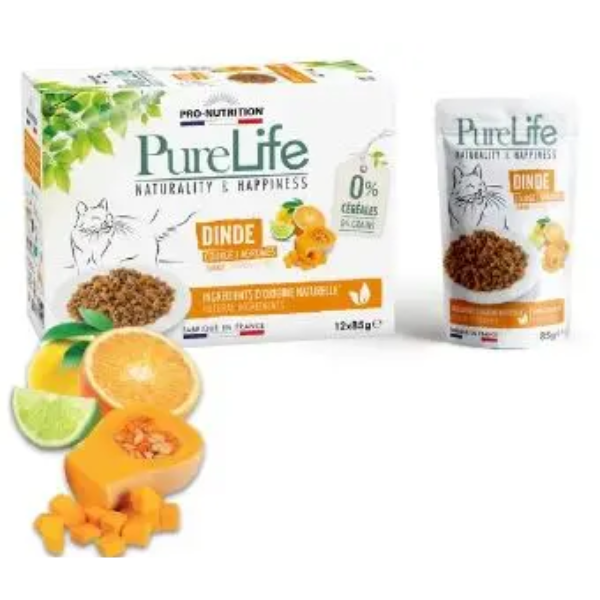 PURELIFE WET TURKEY - 12 *0.85G POUCHES