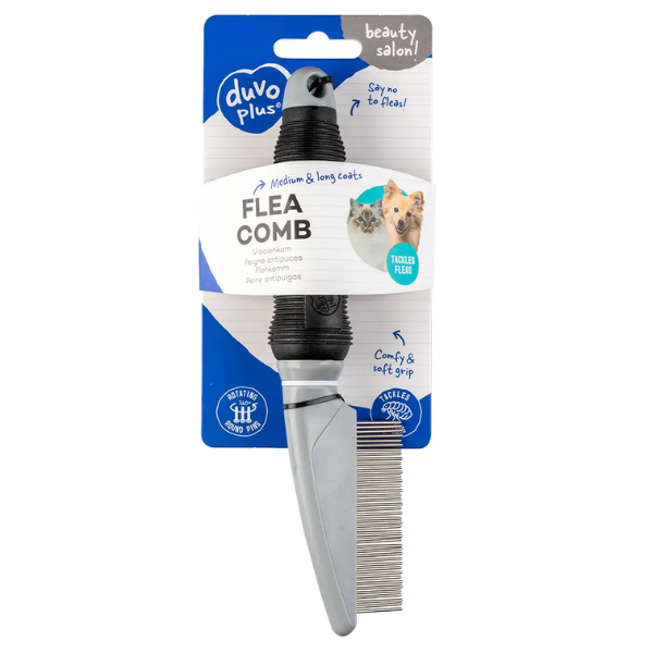 DUVO+ FLEA COMB 42PINS BLACK/GREY
