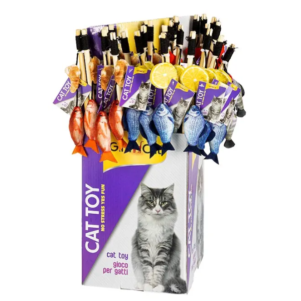 GIMCAT CAT TEASER With FISH and CATNIP