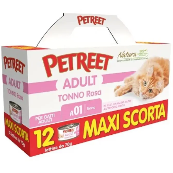 PETREET A01 TONNO ROSA 12X70G MAXI PACK