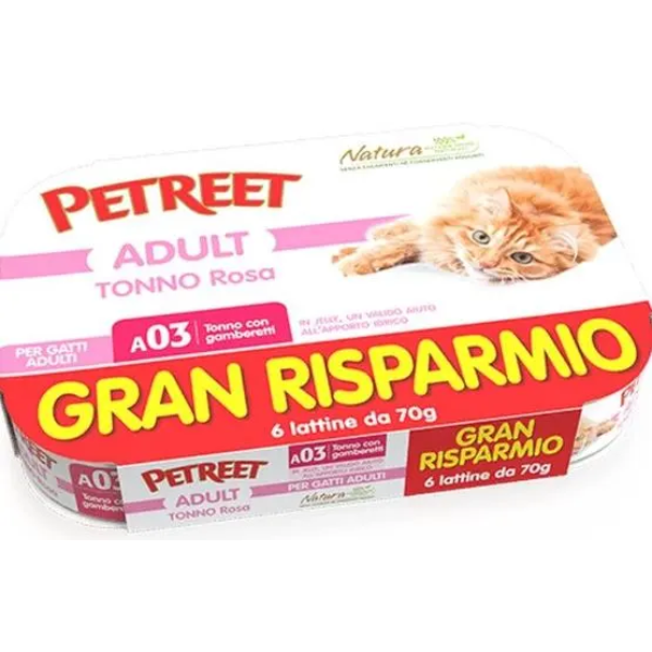 PETREET TR06 GAMBERETTI 6X70G VALUE PACK