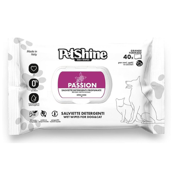 Pet Shine Passion Wipes, 40pcs