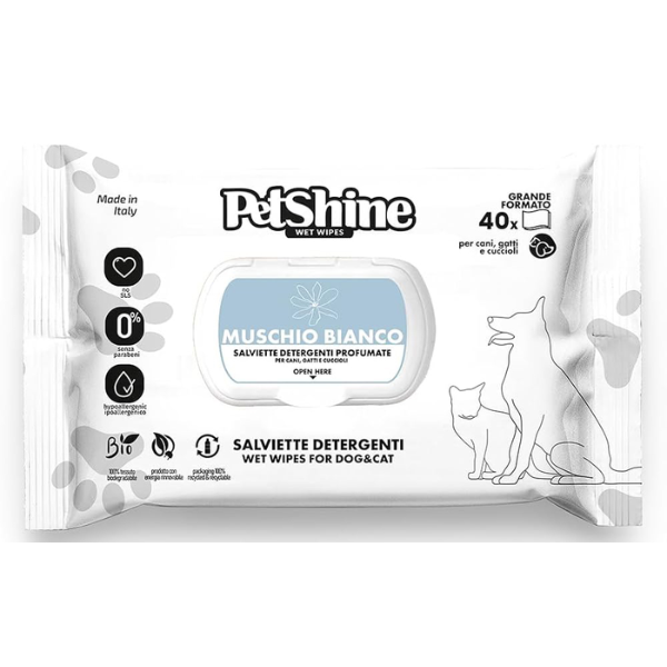 Pet Shine Muschio Wipes, 40pcs