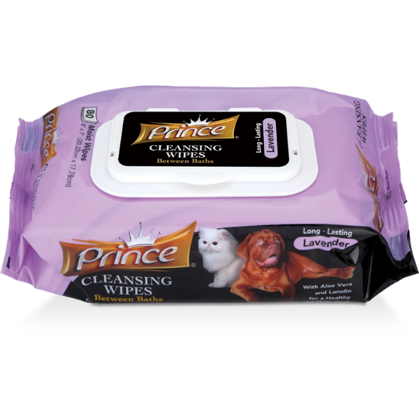 PRINCE WIPES LAVENDER X 80