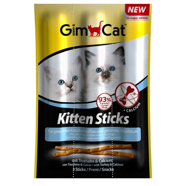 GIMCAT KITTEN STICKS TACCHINO X 3PCS