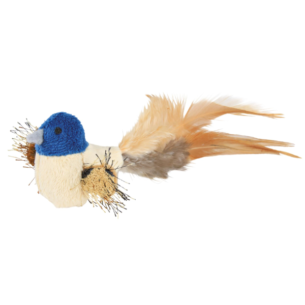 Trixie Bird With Feather, 8cm