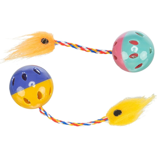 Trixie Rattling Ball With Tails, 4cm