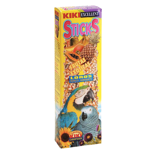 PARROT STICKS X2PCS EXOTIC FRUITS