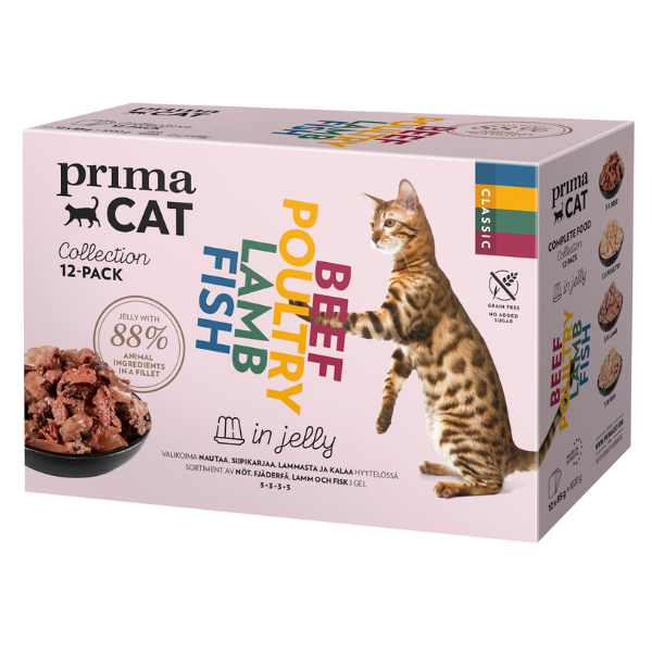 PRIMA CAT GRAIN FREE CLASSIC MULTIPACK IN JELLY - (12X85G)