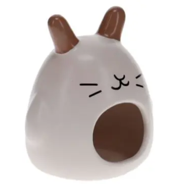 DUVO+ SMALL ANIMAL HOUSE STONE BUNNY WHI