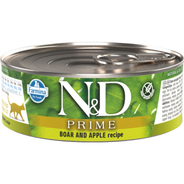 N&D Wet Prime Cat Boar & Apple 70g