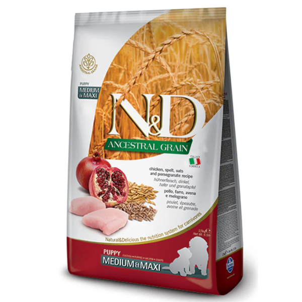 N&D Ancestral Puppy Med/Maxi Chicken & Pom