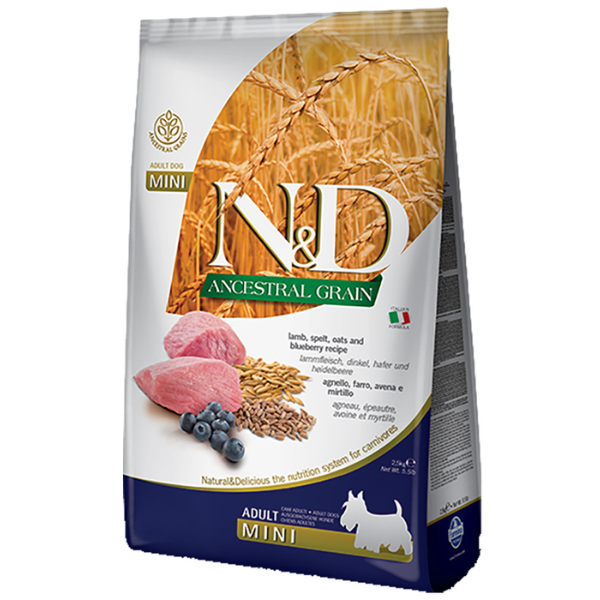 N&D Ancestral Dog Adult Mini Lamb & Blueberry 2.5kg